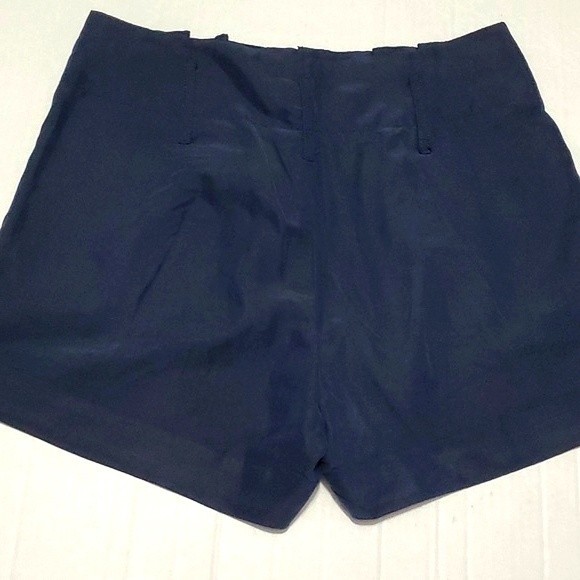 American Eagle Navy Flowy Ultra High Waisted Summer Modal Blend Dressy Shorts - Picture 5 of 8